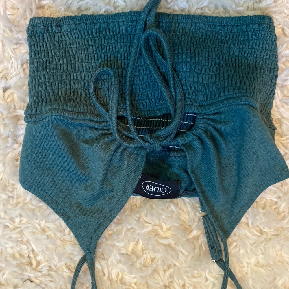 Cider Green Cutout Tank Top